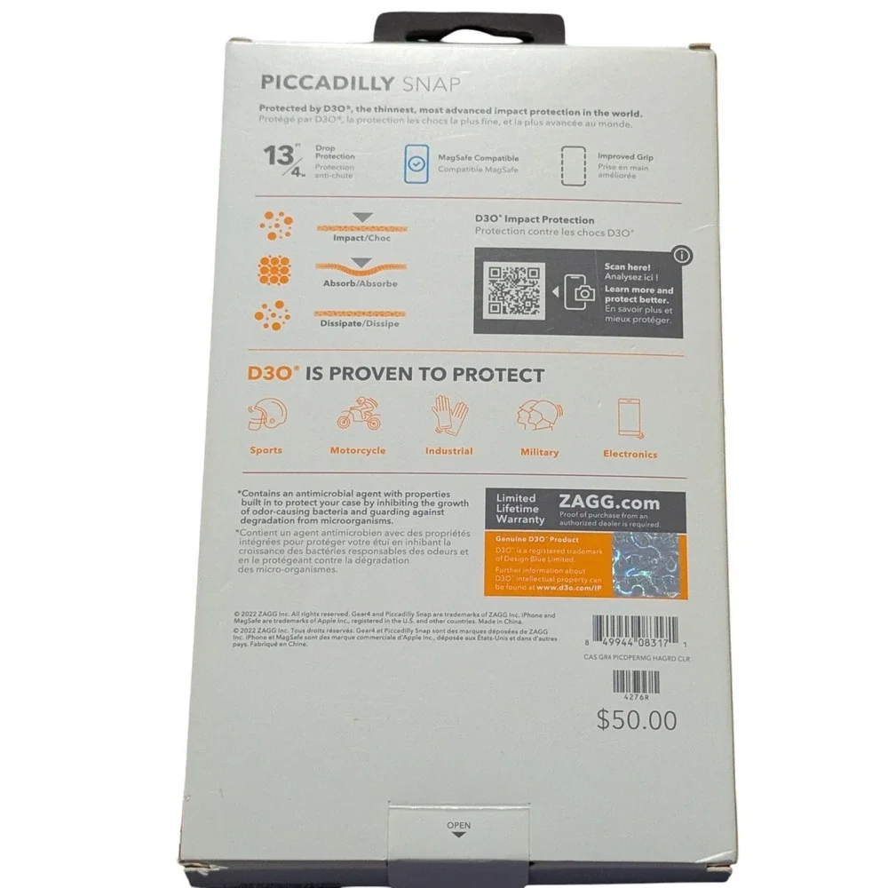 J8. ZAGG Gear4 Piccadilly‎ Snap Periwinkle Case for Apple iPhone 14 Plus
